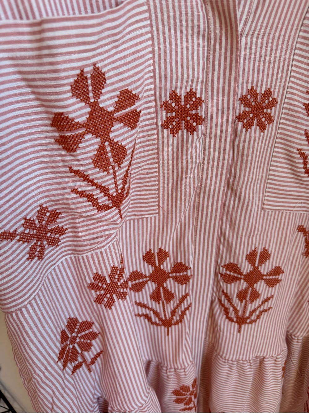 NWT J.Marie Kade Embroidered Short Sleeve Button up Mini Dress Sz XL - Picture 12 of 16